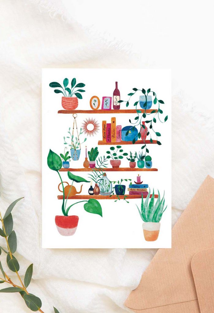 Duurzame wenskaarten met plantjes. Hannah Illustreert