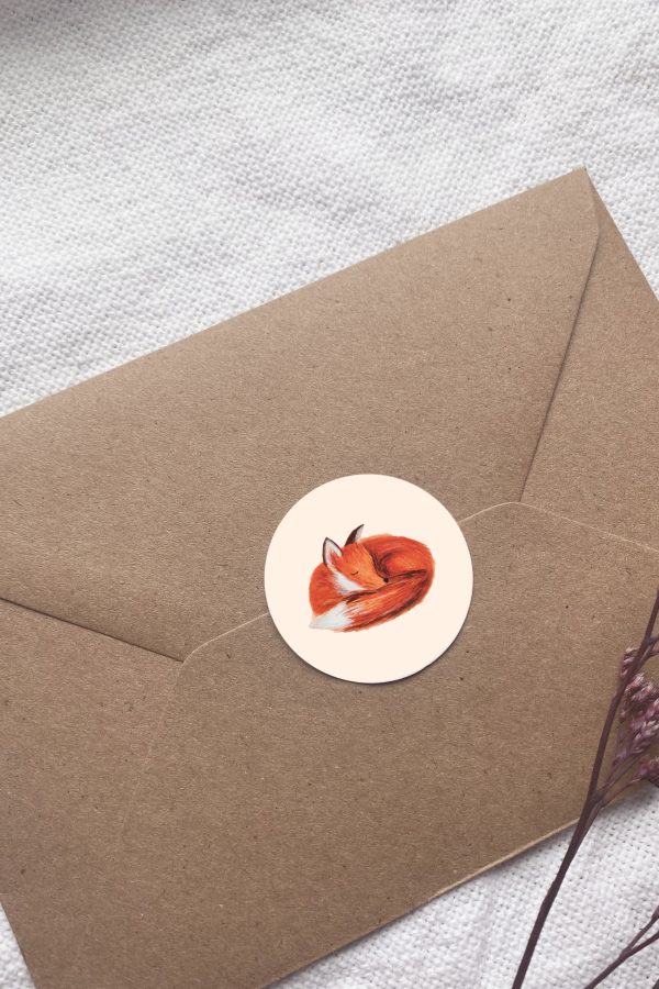 Duurzame sluitzegel voor bij een geboortekaartje. Hannah Illustreert