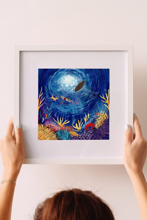 Hannah Illustreert, Art print, Koraalduik